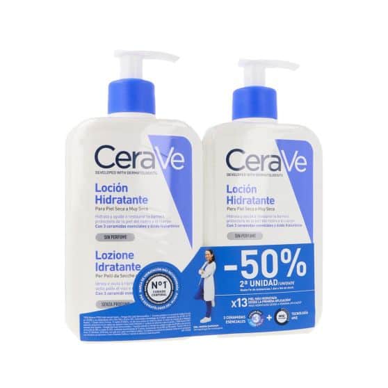 Cerave Loción hidratante sin perfume 2 x 473 ml